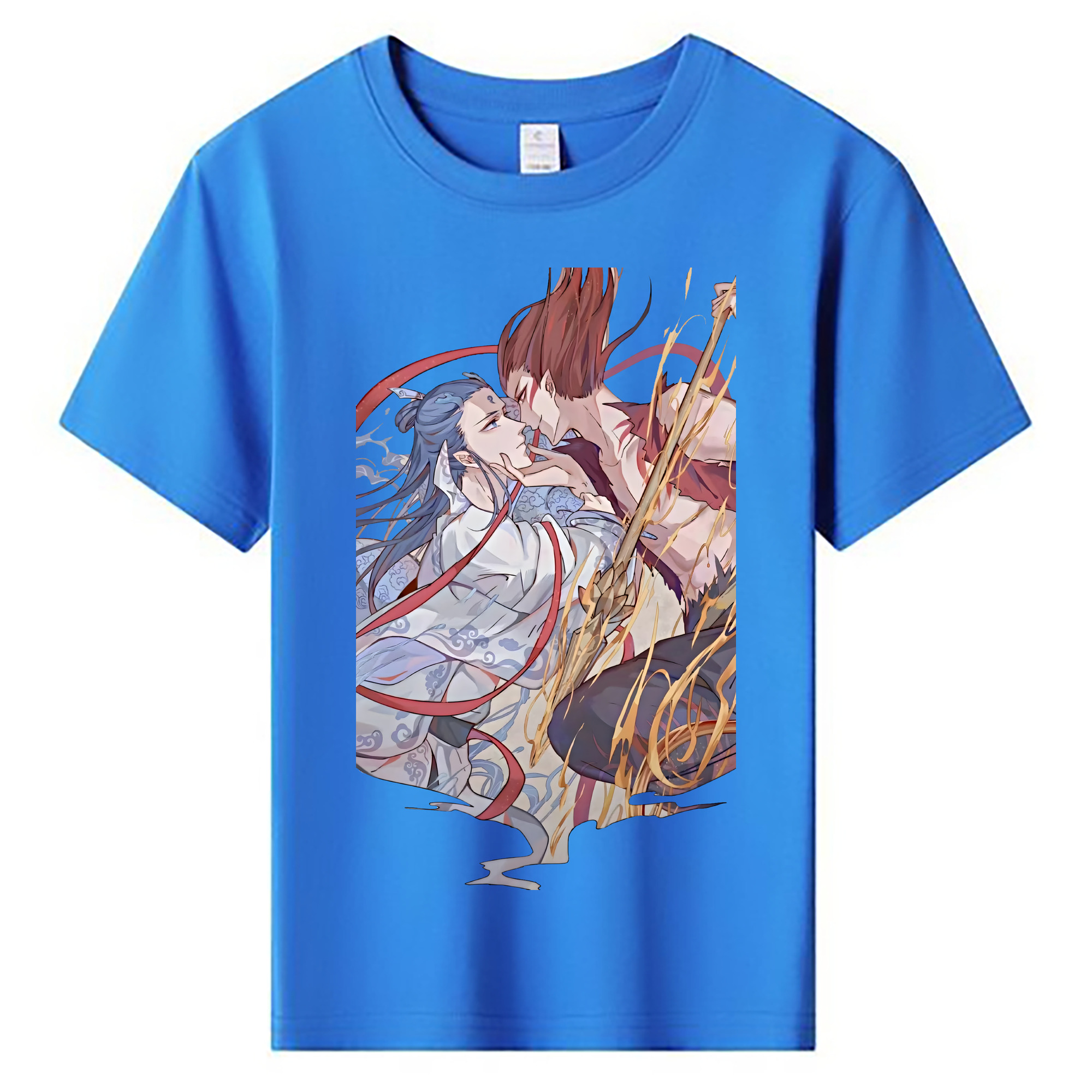 （画像用） Ne Zha 2 ナタ 魔童の大暴れ 綿100％キッズTシャツ（フロントプリント）